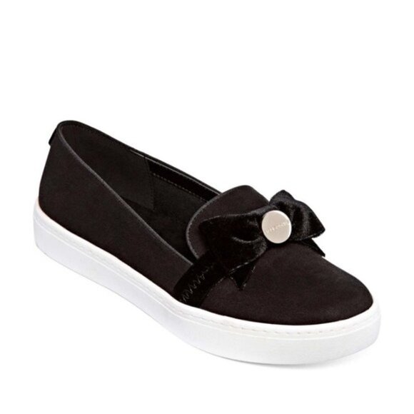 Liz Claiborne Women's EUCBlack Vegan Suede Bow Y2K Chunky Platform Sneakers 10 - Picture 1 of 8